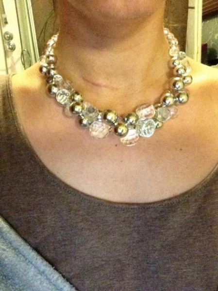 Kette Ohrringe Set Kugeln Perlen Silber 