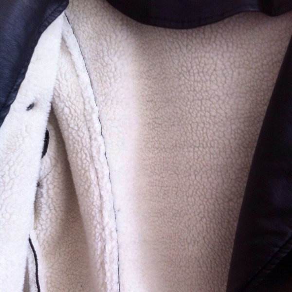 Lederjacke Bikerjacke Übergangsjacke schwarz Innenfutter cool