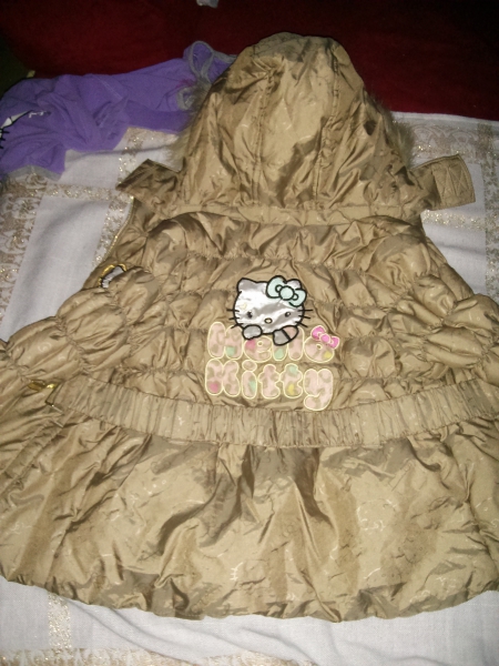 jacke hello Kitty gold mädchen mit gürtel gr 92