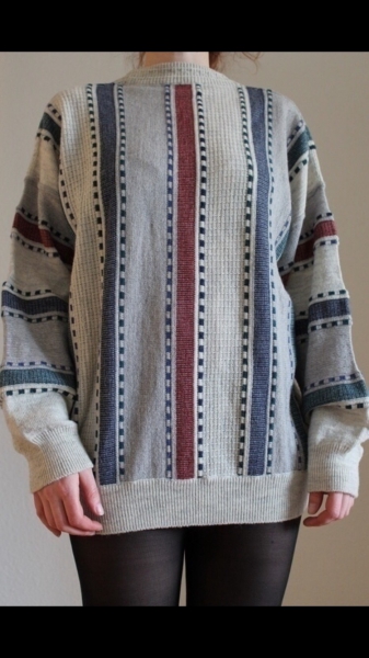Oversize true vintage pullover Pulli Granny boho oldschhol retro streifen 