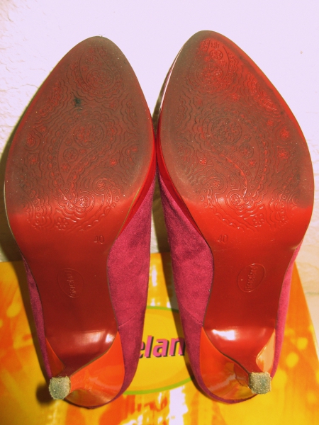 Colourblocking-Highheels mit Polster