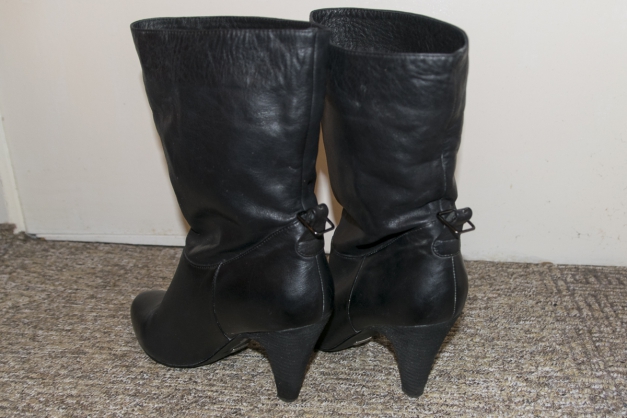 Schwarze Buffalo Stiefeletten zum Umkrempeln