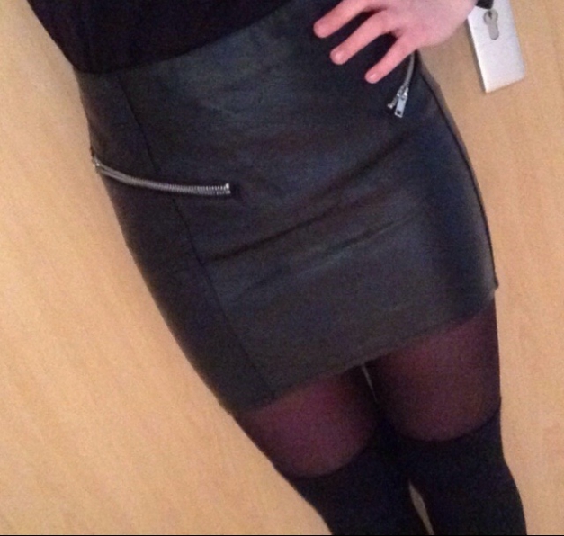 Lederrock mif Reißverschluss neu 