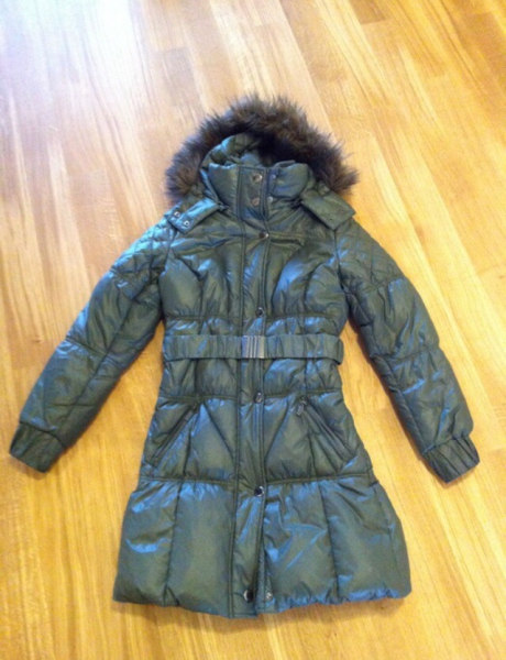 Esprit Steppmantel Daunenmantel Wintermantel grün waldgrün Gr. S 36