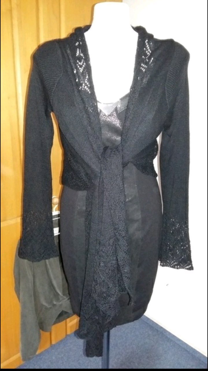 Wasserfall Cardigan Pulli Jacke Strickjacke Coat Cape Gr.36/38 S/M Vivien Caron