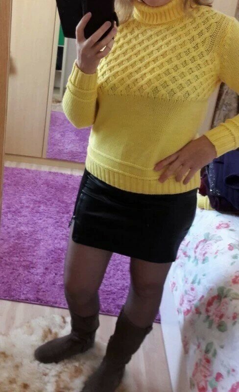 Rollkragenpullover Pullover Gr. L gelb NEU