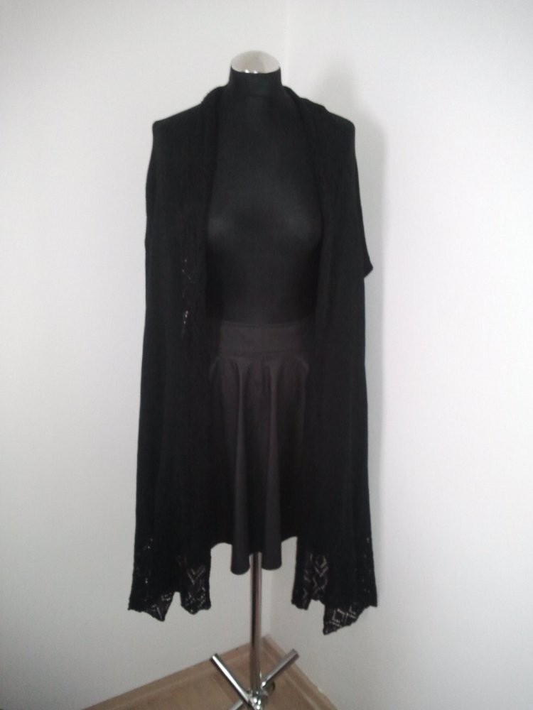 Wasserfall Cardigan Pulli Jacke Strickjacke Coat Cape Gr.36/38 S/M Vivien Caron