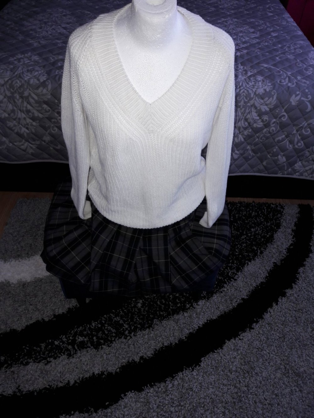 Pullover Overzized Only by Vero Moda Gr. Xs 34 Strick Long Pulli Over Size weiß