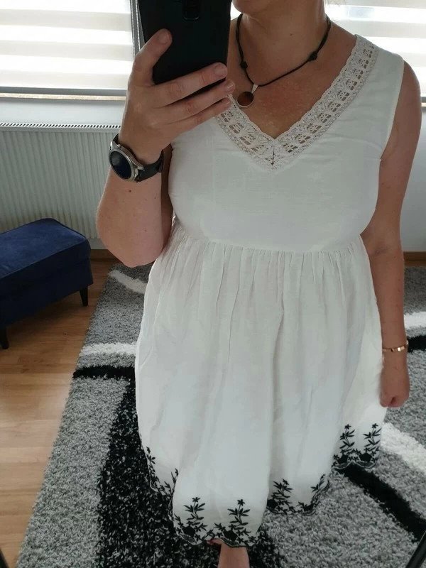 Umstandskleid Mama Licious Gr. 38 creme / schwarz