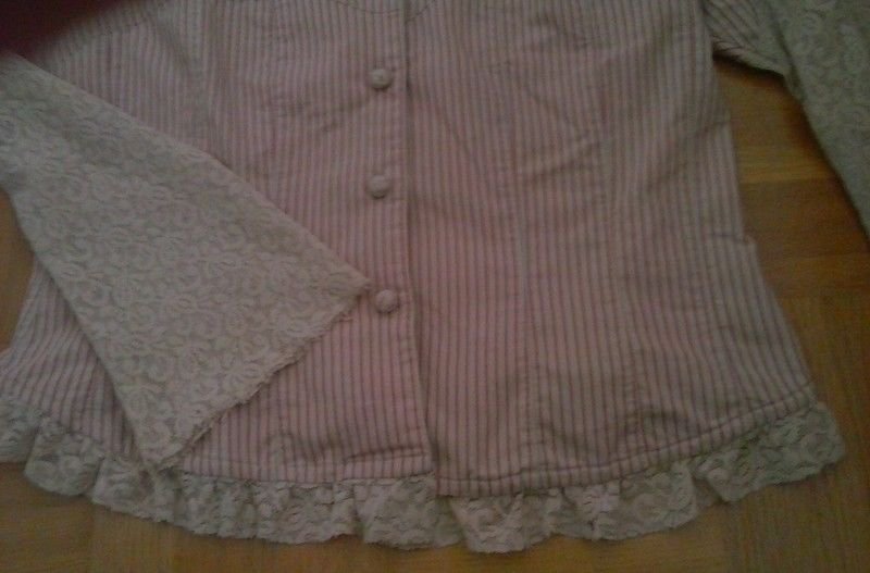 Vintage Bluse mit Spitze G. 38