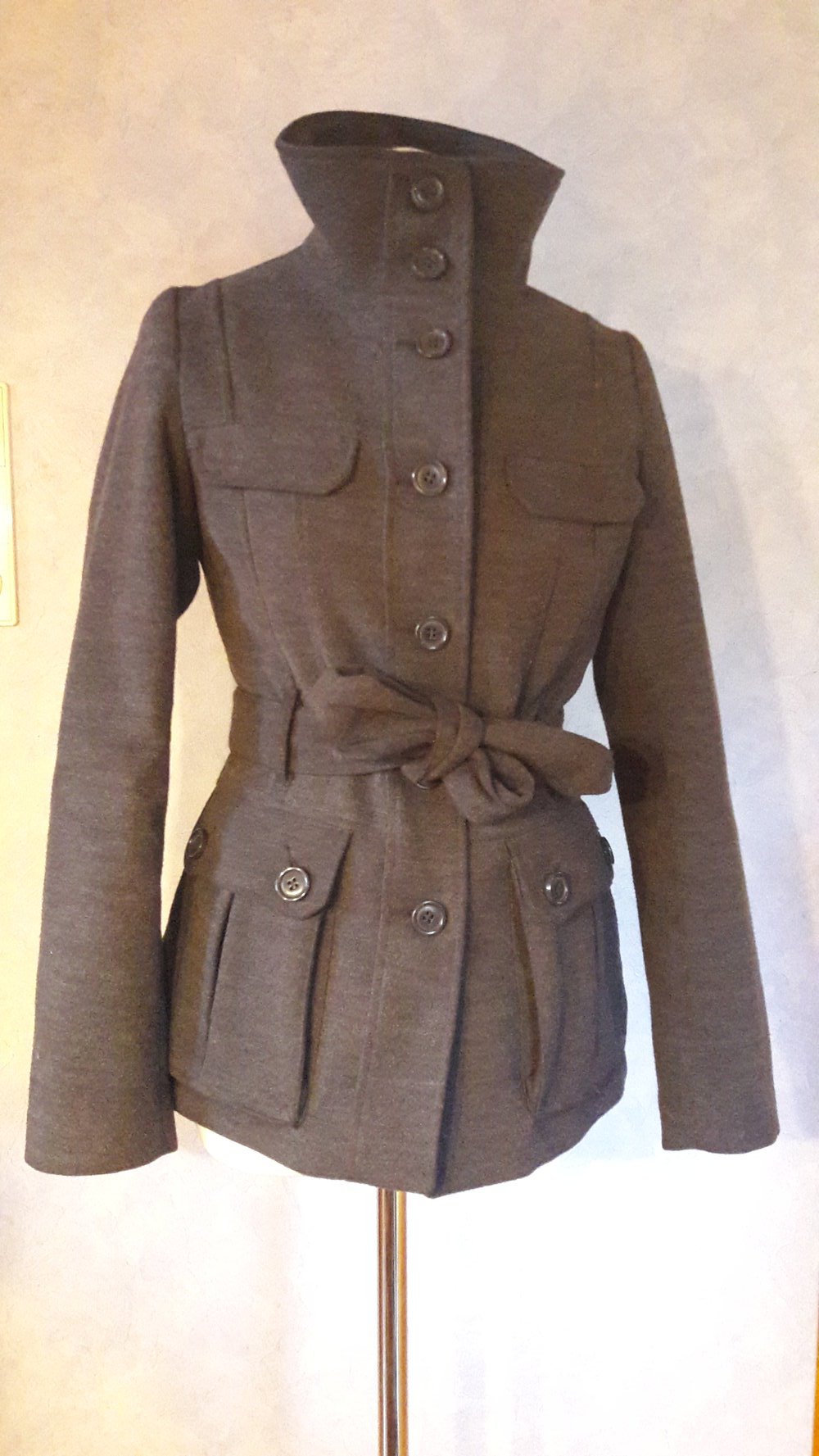 schöne graue Herbstjacke / Winterjacke in Größe 36