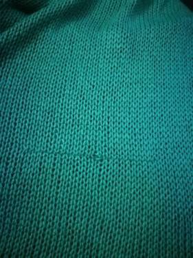 türkises Strick-Shirt mit 3/4 Arm