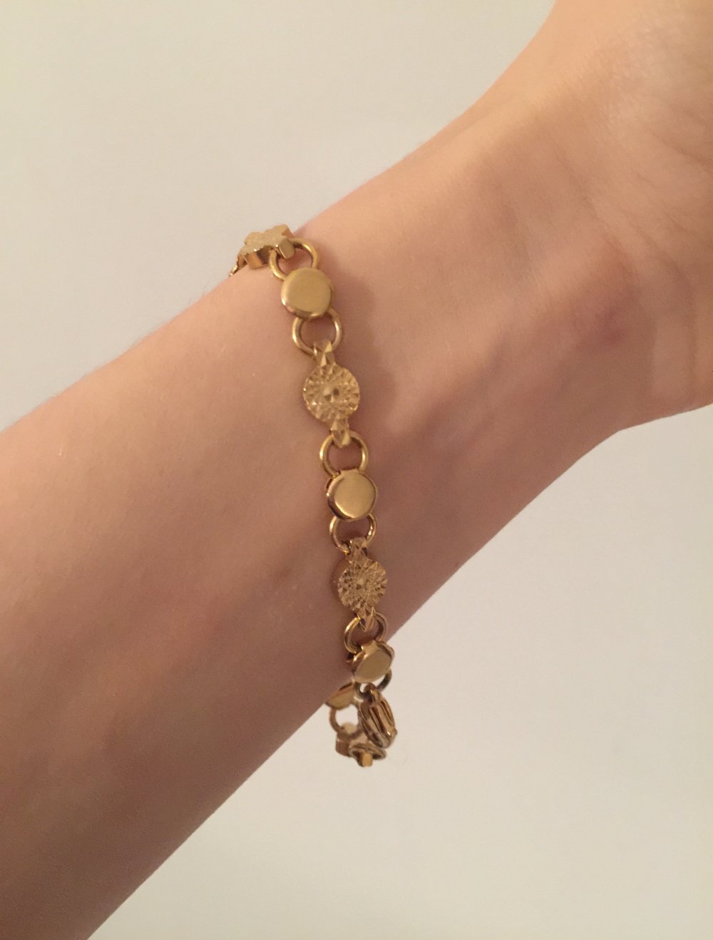 18K Gold Plattiertes Gliederarmband Armkettchen filigran