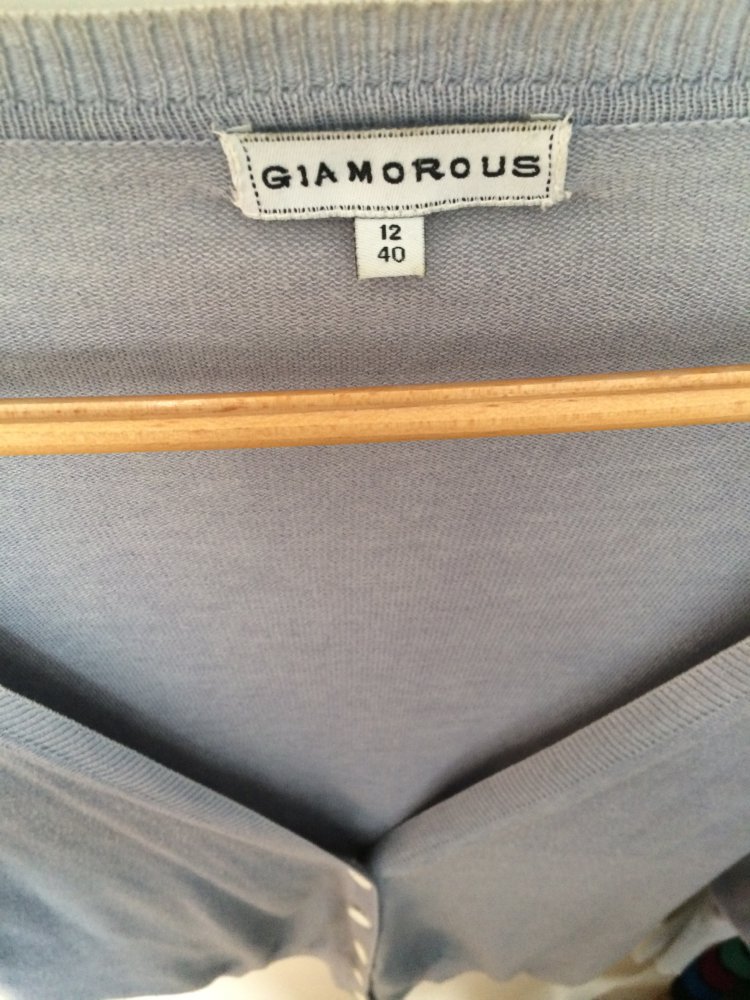 Taubenblauer Fledermausärmel cardigan