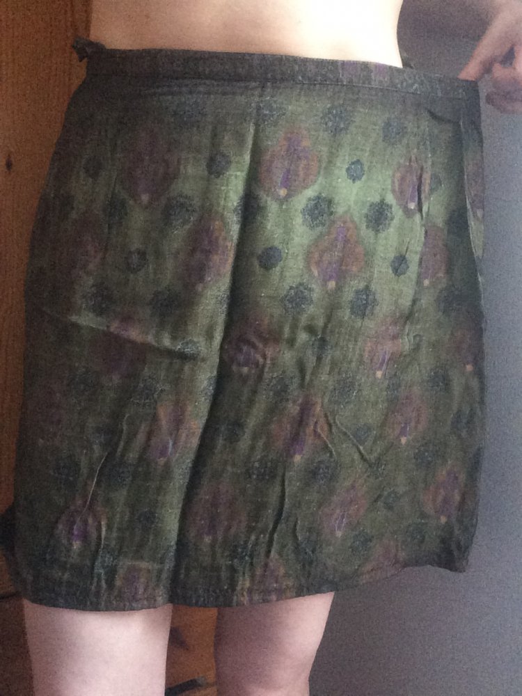 Original Vintage highwaisted Minirock. Romantisch, barock. Viscose 