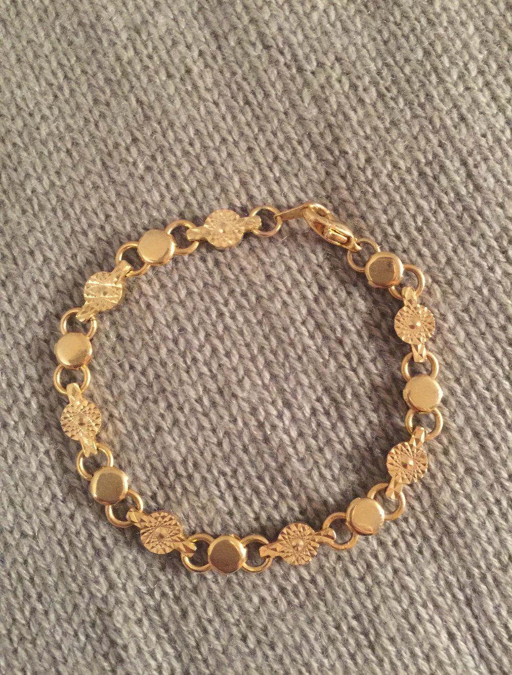 18K Gold Plattiertes Gliederarmband Armkettchen filigran