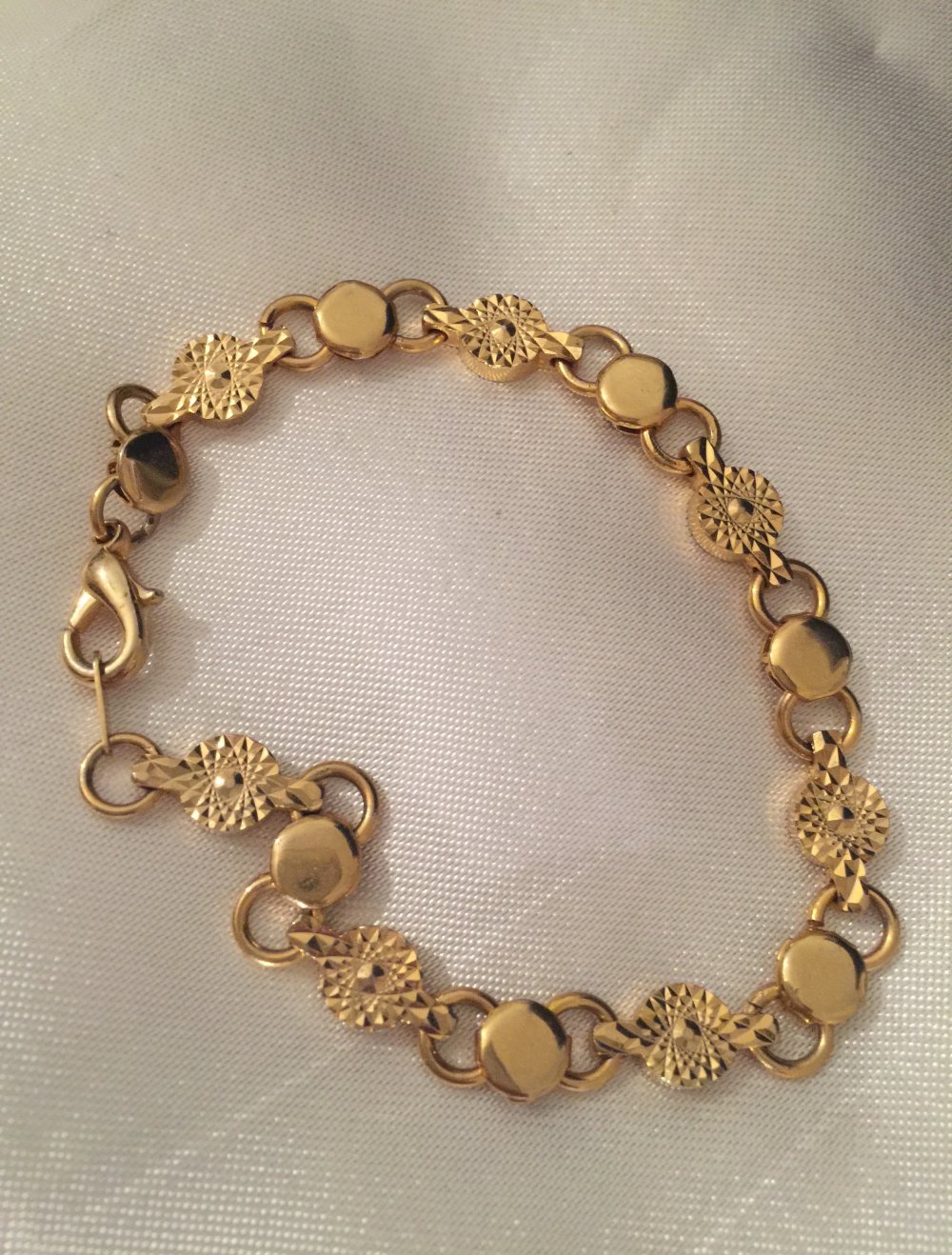 18K Gold Plattiertes Gliederarmband Armkettchen filigran