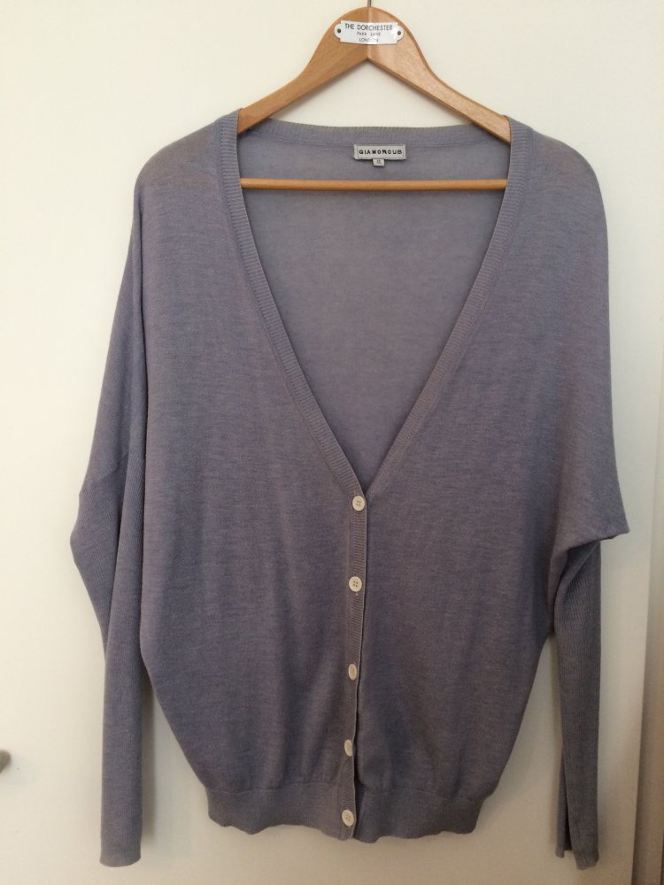 Taubenblauer Fledermausärmel cardigan