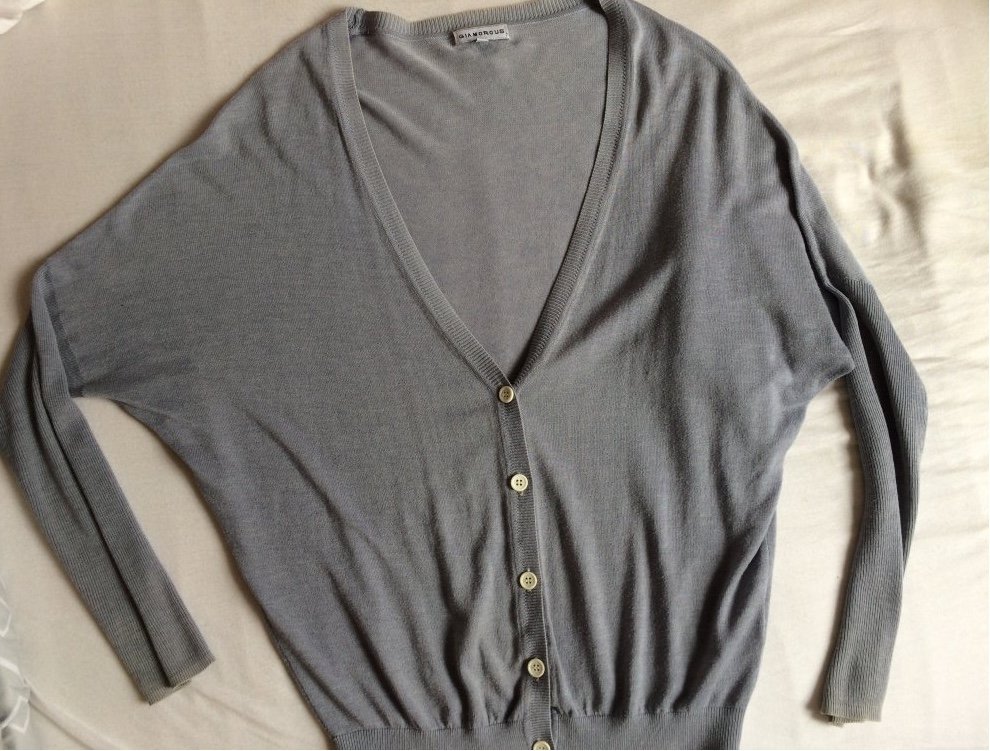 Taubenblauer Fledermausärmel cardigan