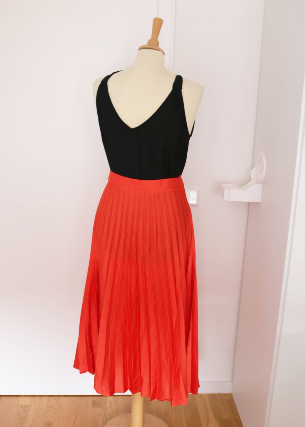 Midi Plisseerock Neu 38 Orange Camaieu