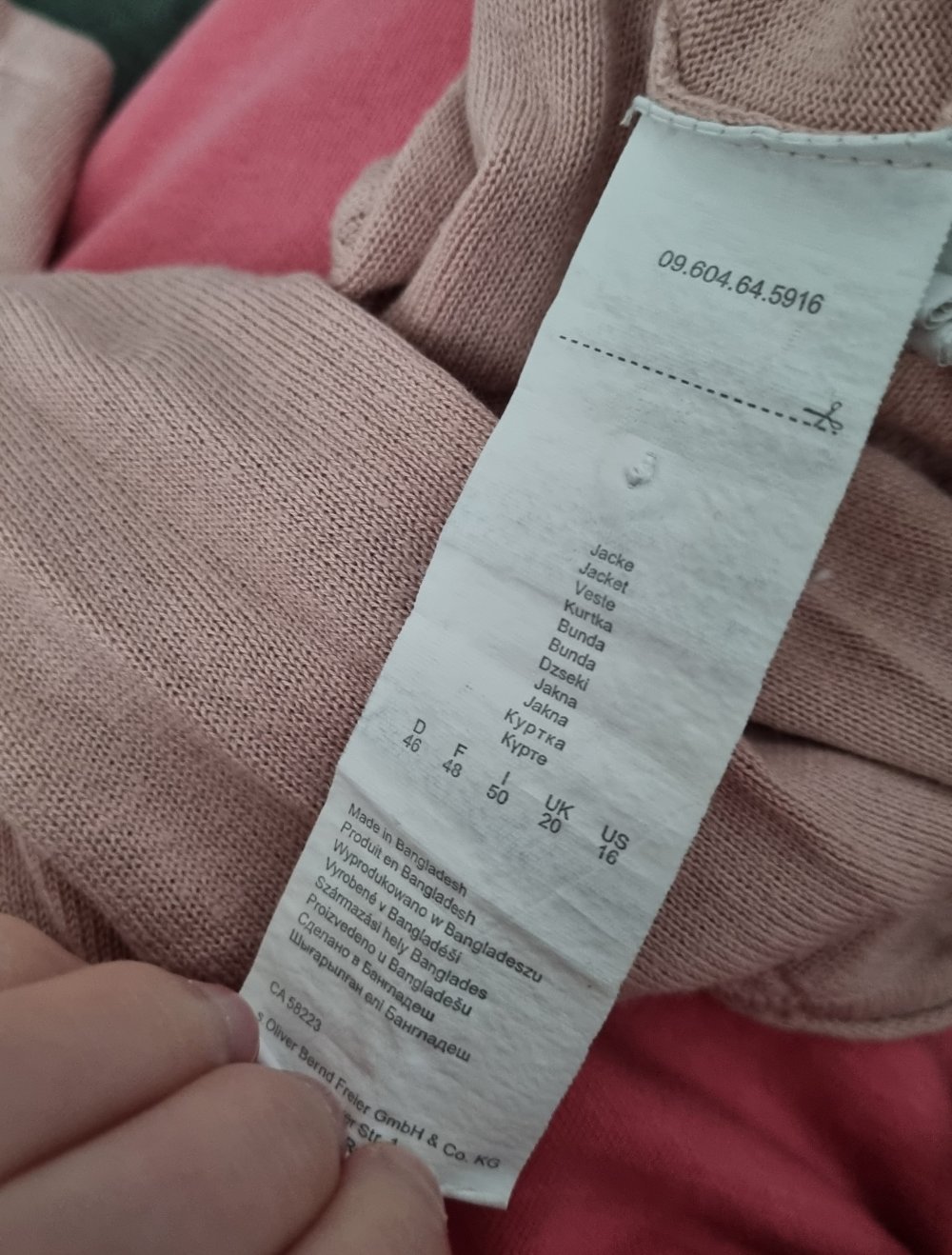 Cardigan Soliver in rosa