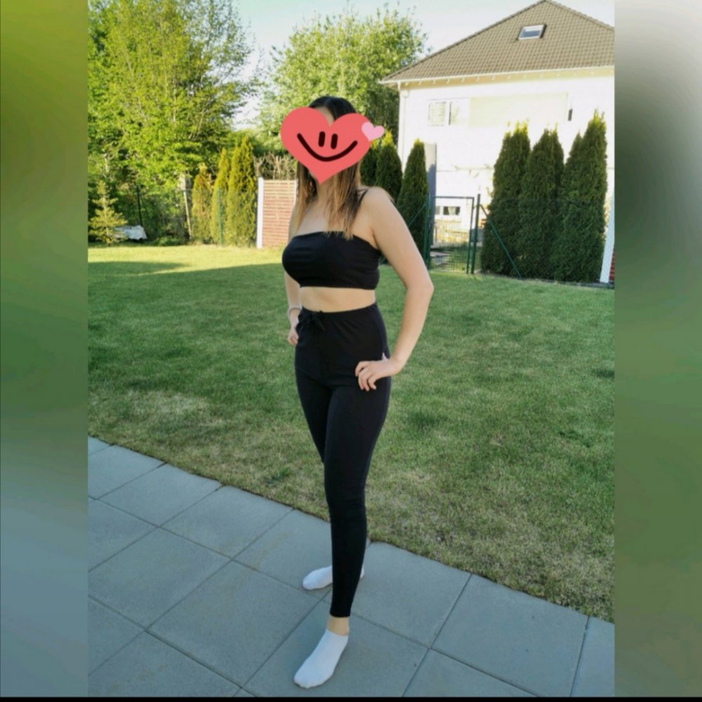 Schwarzer Zweiteiler boohoo