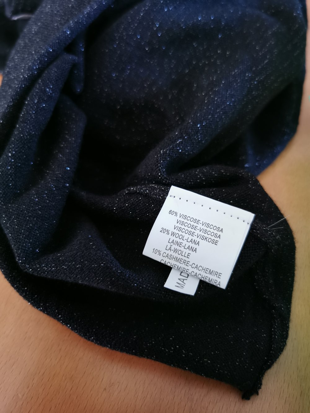 Cashmere Langarmshirt glitzer 