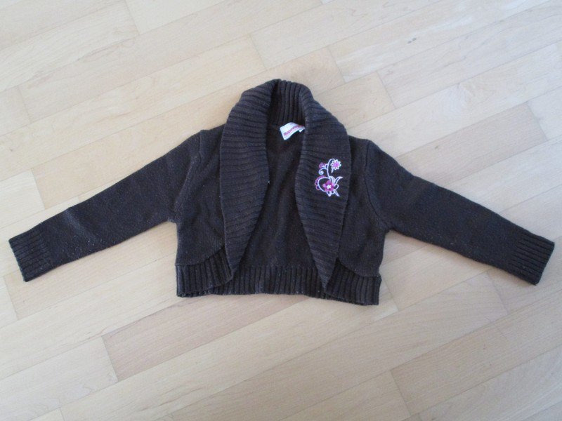 Dunkelbrauner Bolero Strick Gr.98