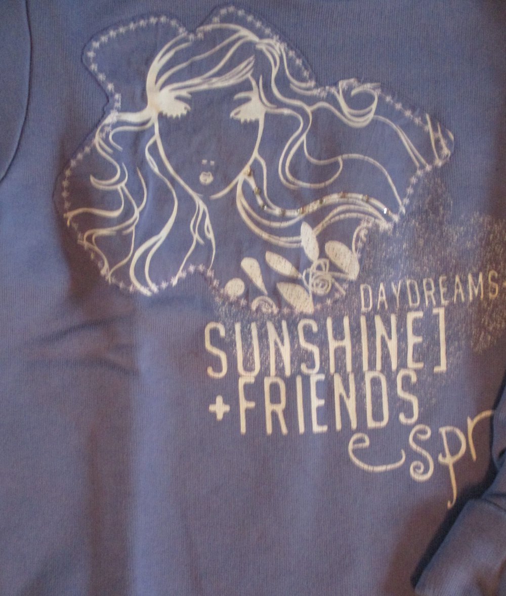 Tolles Sweat Shirt Gr.116/122 mit Steinchen