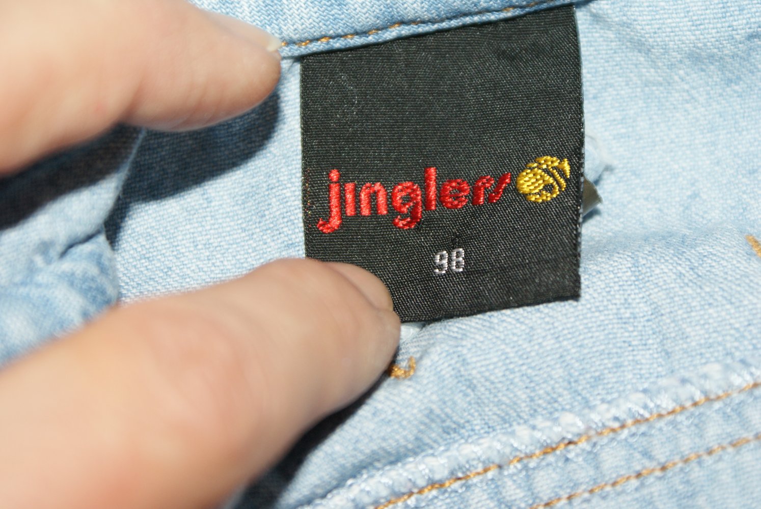 Jeans Bluse Mickey mit Kapuze Gr.98