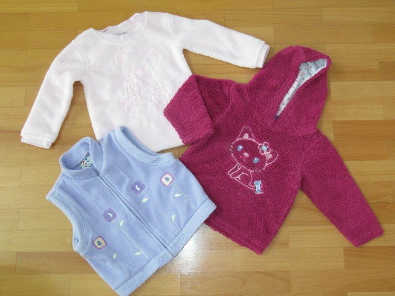 3 er Set 2 Kuschelpullis 1 Weste Gr.80 Winter 