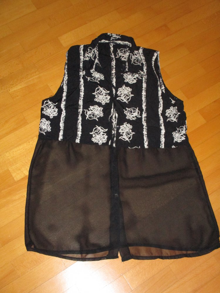 Tolle vintage Bluse schwarz weiß