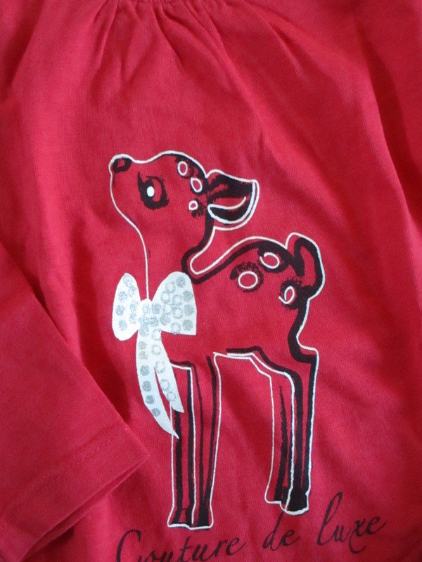 Süßes langarm Shirt mit Reh Gr.86/92