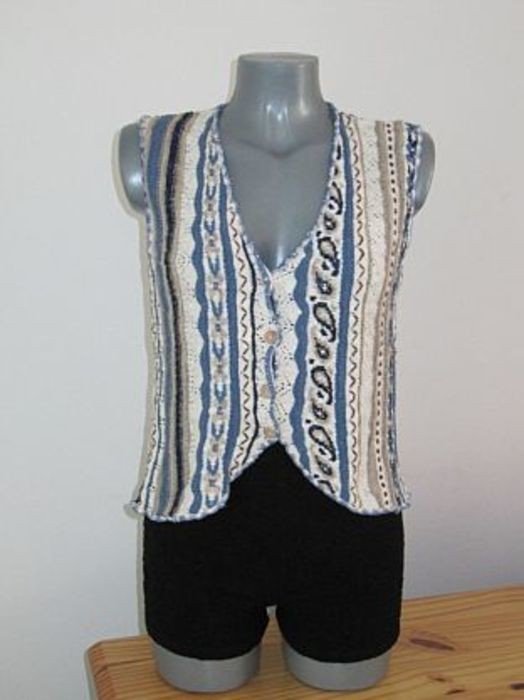 Strickweste vintage Azteken Norweger Muster