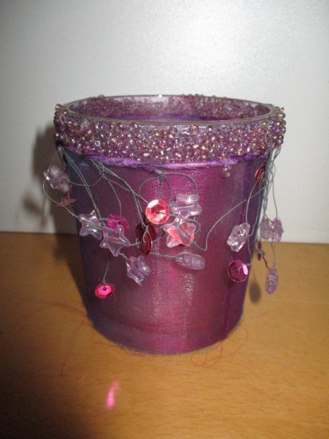 Vintage Glas für Kerze vintage ethno boho