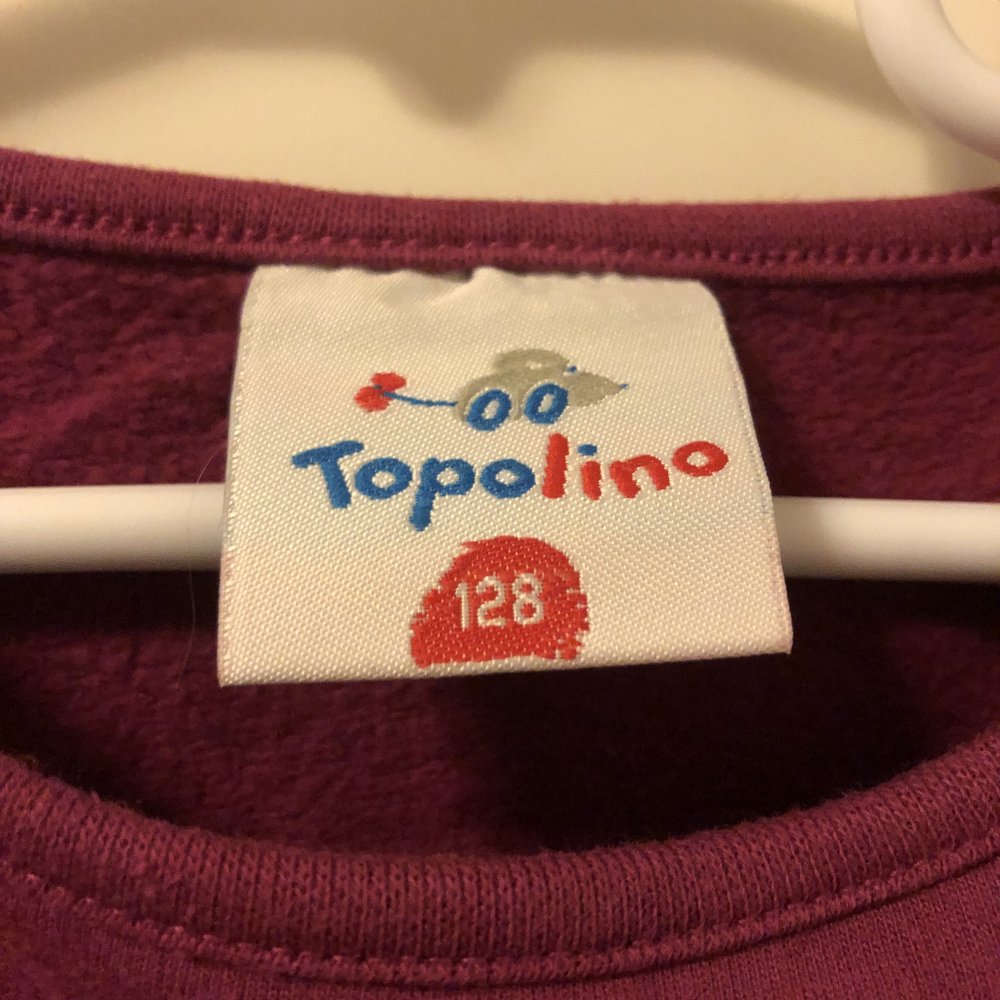 Süßes Sweat Shirt Pilze Gr.128 Topolino Wendepailletten