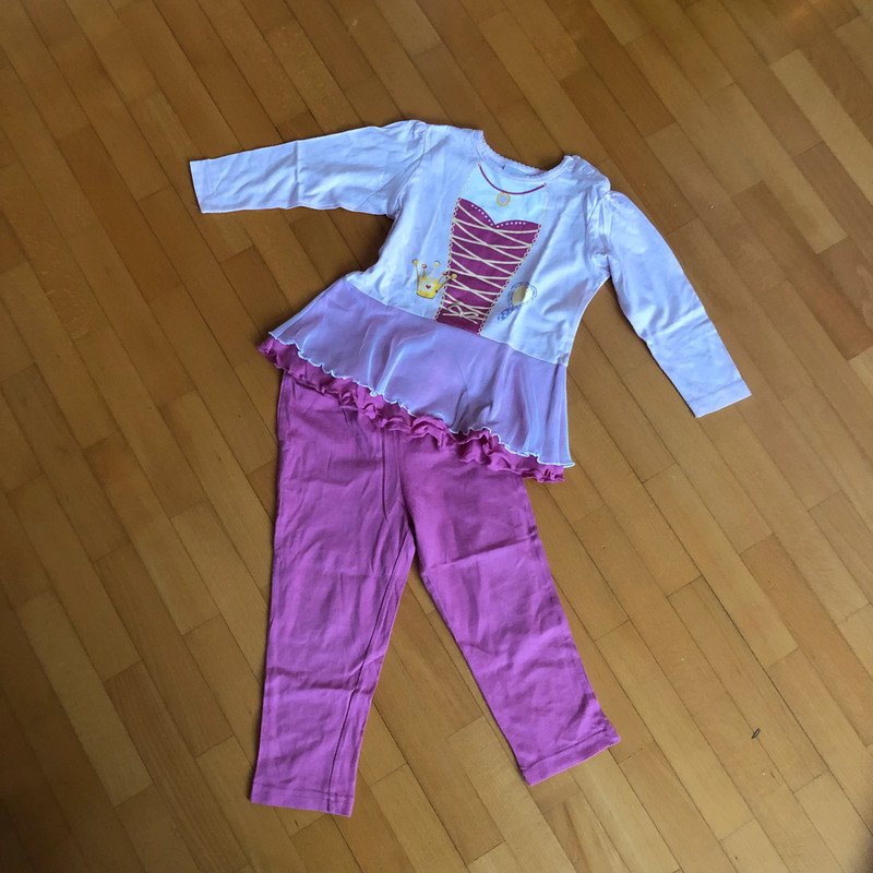 2 teilig Schlafanzug Gr.86/92 Prinzessin 