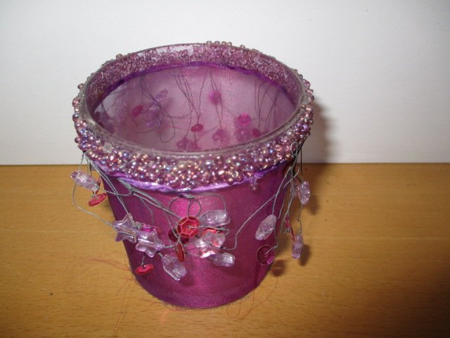 Vintage Glas für Kerze vintage ethno boho