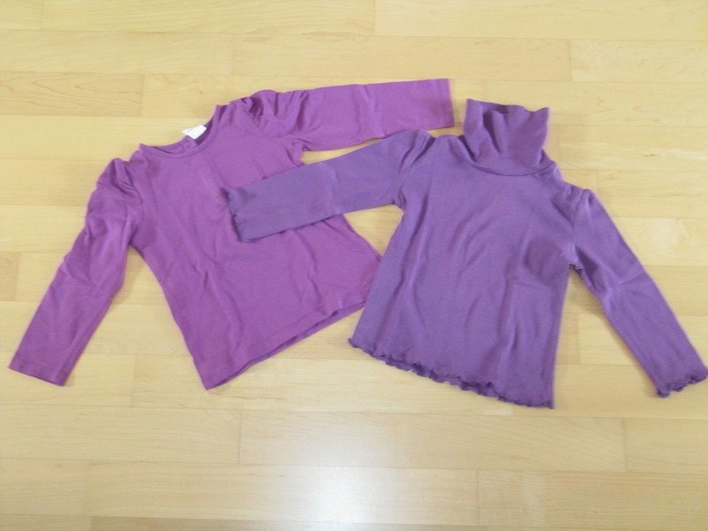 2 er Set longsleeves Gr.92 lila Rolli langarm Shirt
