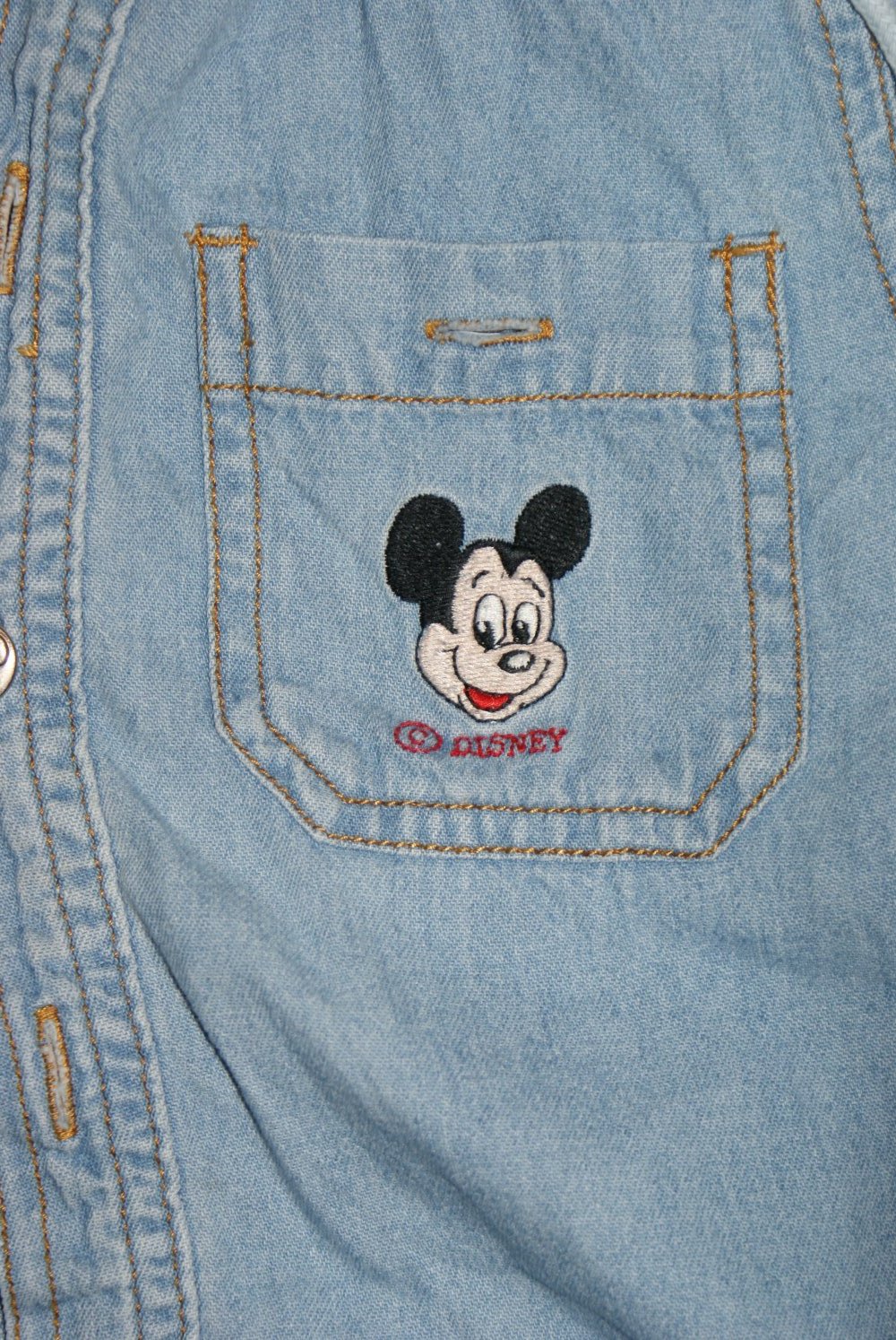 Jeans Bluse Mickey mit Kapuze Gr.98