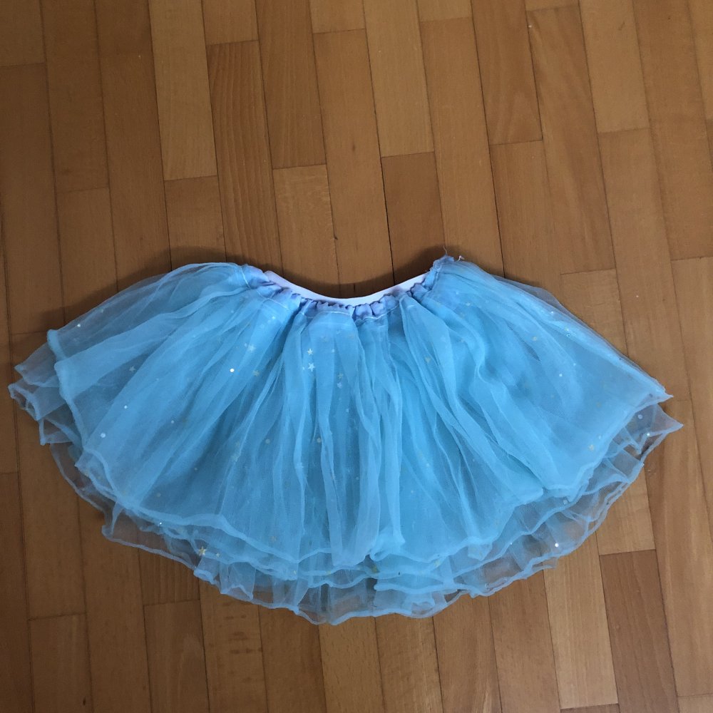 Tüllrock türkis mit Gummizug Sterne Fasching Karneval Fastnacht