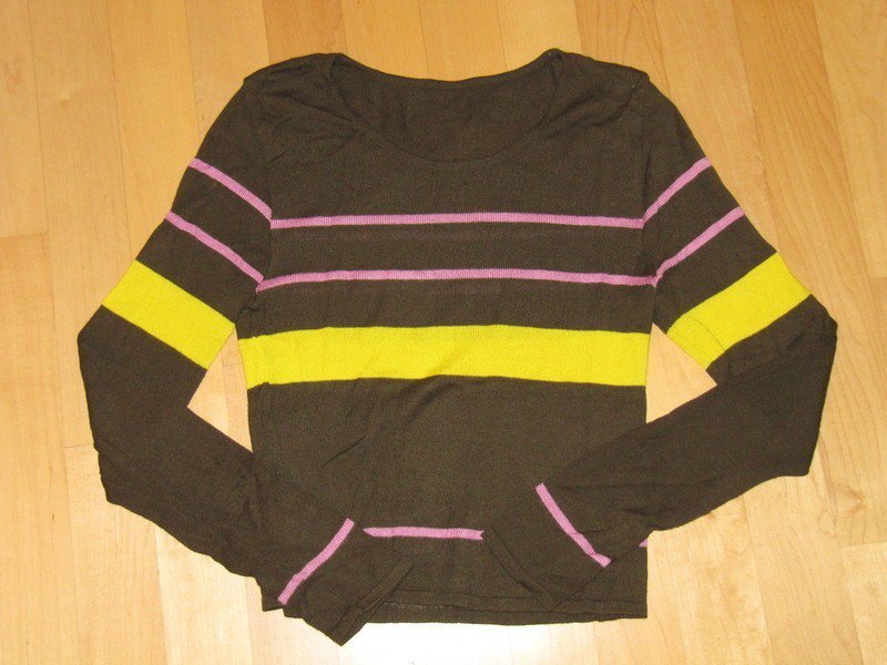 Ausgefallener gestreifter Pulli vintage crop