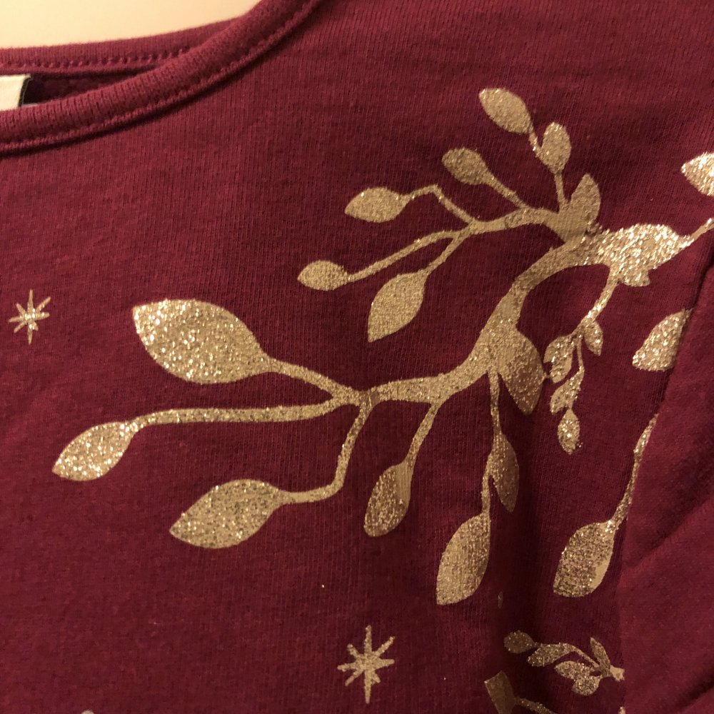 Süßes Sweat Shirt Pilze Gr.128 Topolino Wendepailletten