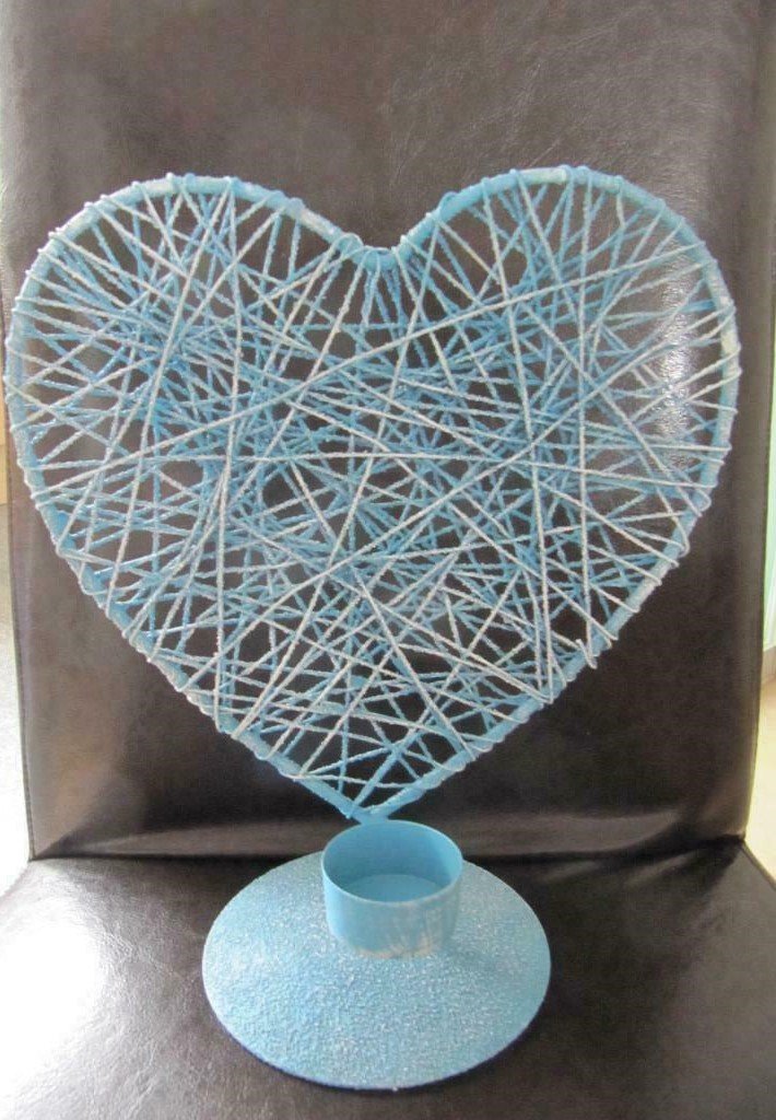 Tolles Herz aus Metall für ein Teelicht