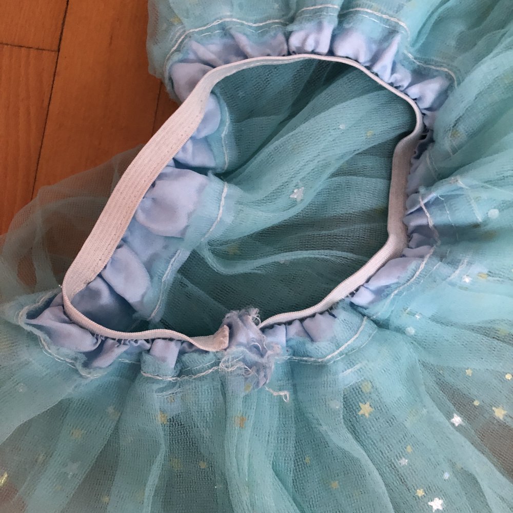 Tüllrock türkis mit Gummizug Sterne Fasching Karneval Fastnacht