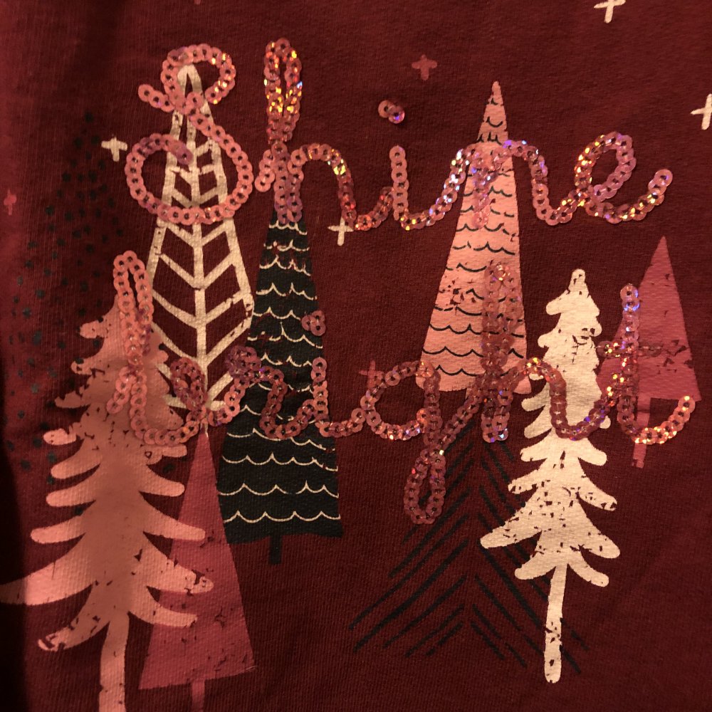 Süßes Sweat Shirt Gr.122 topolino Pailleten Wald