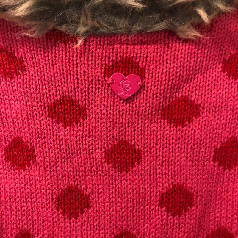 Süße Weste pink mit Fell Gr.122