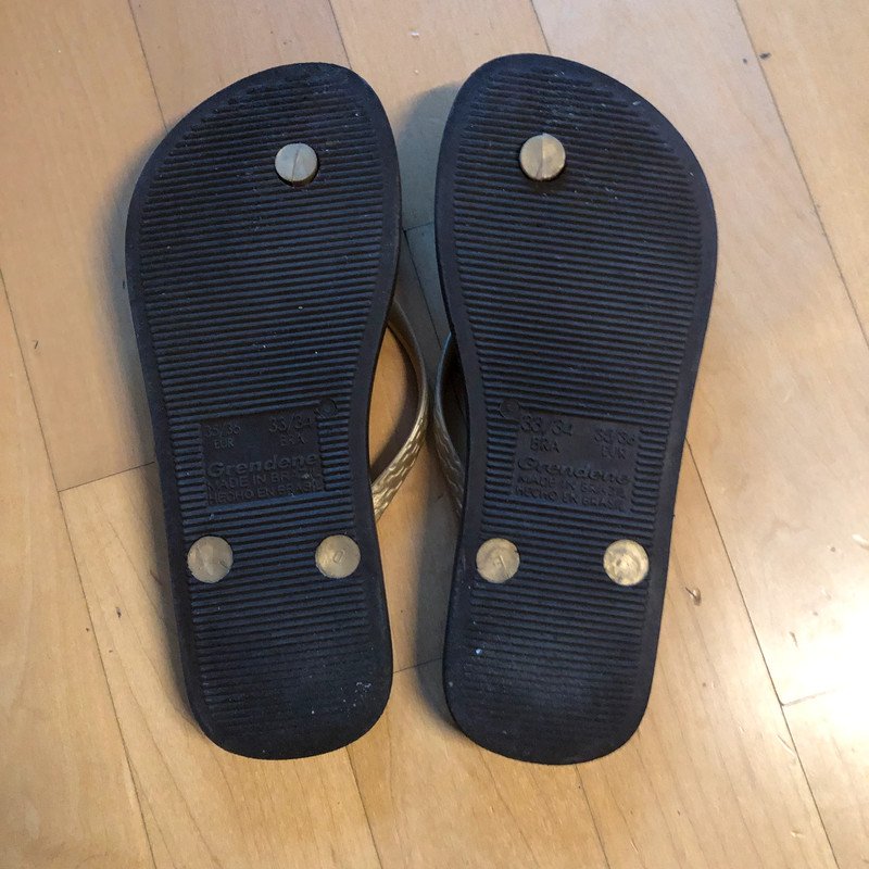 Flip Flops Braun gold Gr.33/34