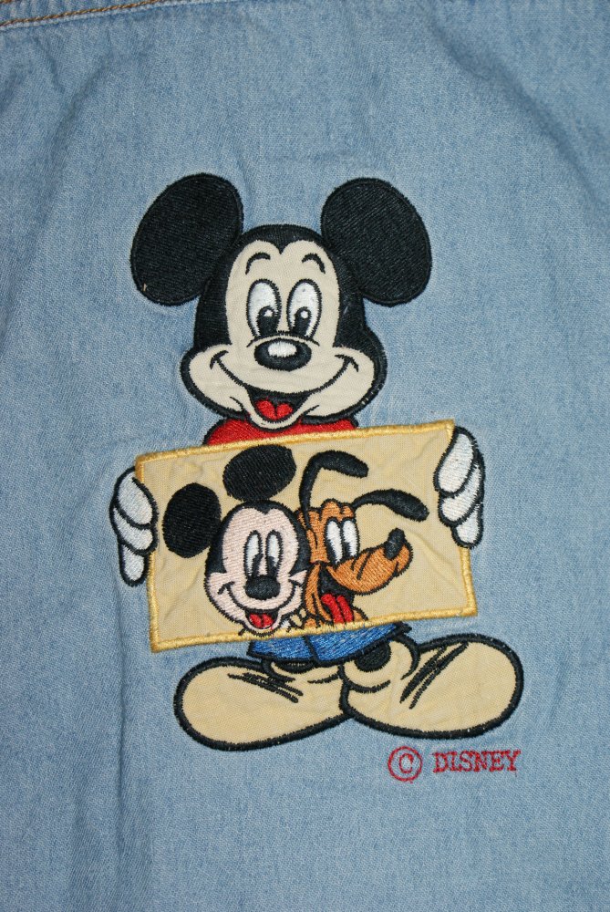 Jeans Bluse Mickey mit Kapuze Gr.98