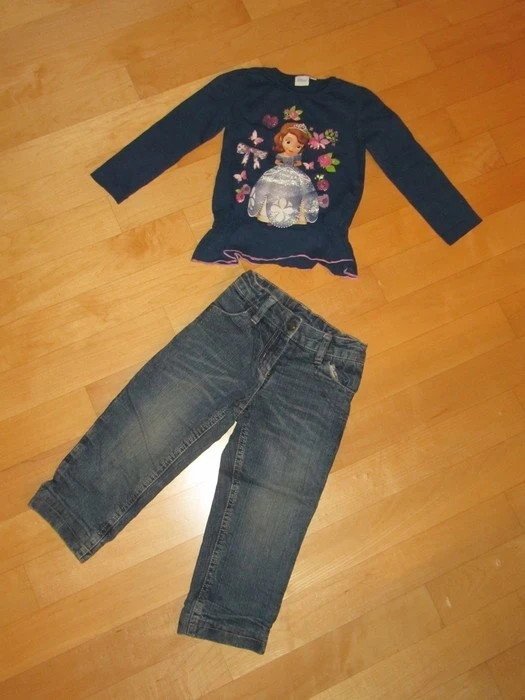 Süßes Set Sofia die Erste Jeans Gr.92 Glitzer